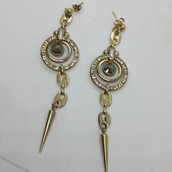 Clara Earrings gold plated swarovski crystals - Picture 3 of 3